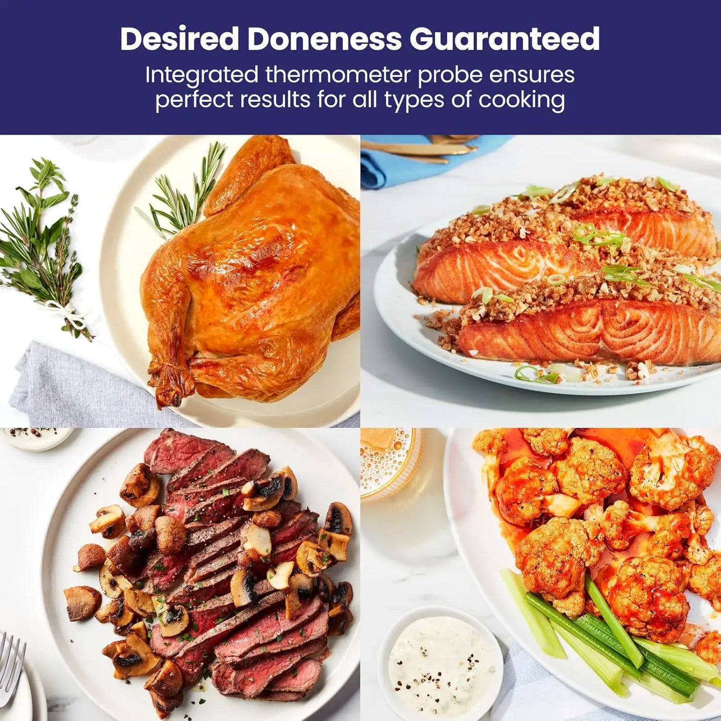 5-Quart Digital Air Fryer, 8 Customizable Cooking Presets, Large Easy-View Window,