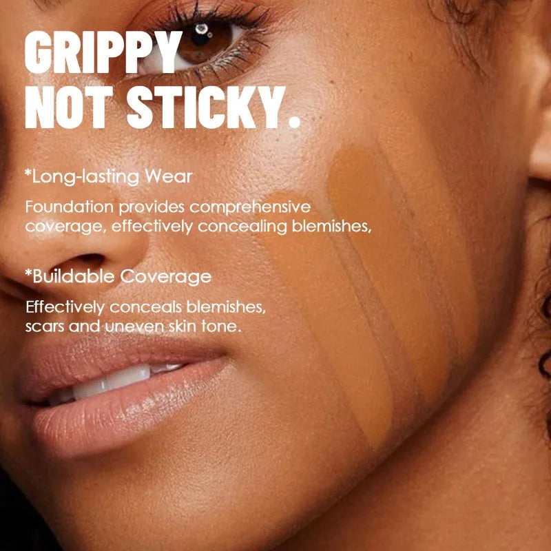 Matte Finish Liquid Foundation - Oil-Control, Waterproof, Full Coverage Concealer for All Skin Tones