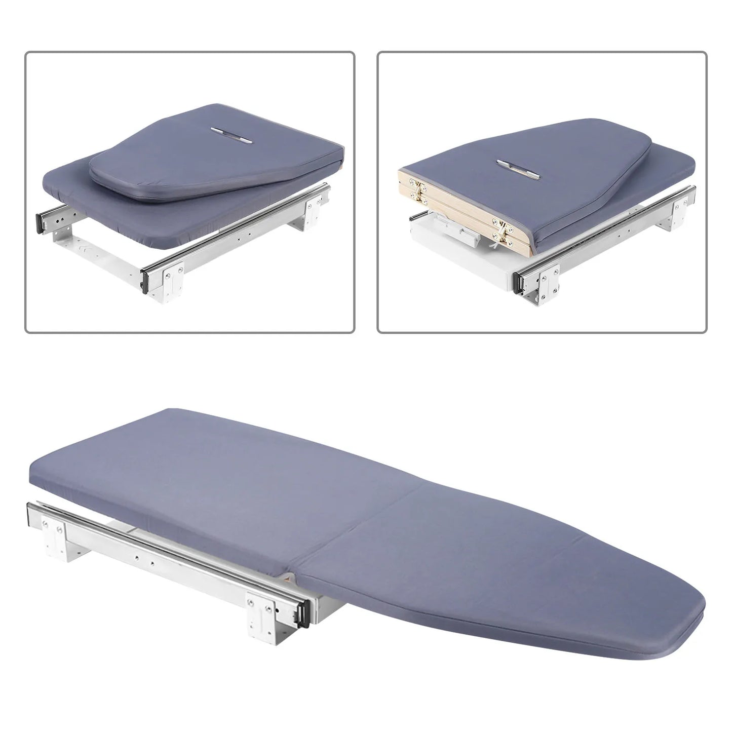 Foldable Ironing Board, Cabinet Mount,
Push-Pull Sturdy Metal Frame 80x29.5cm / 31.5x11.6in (Gray)