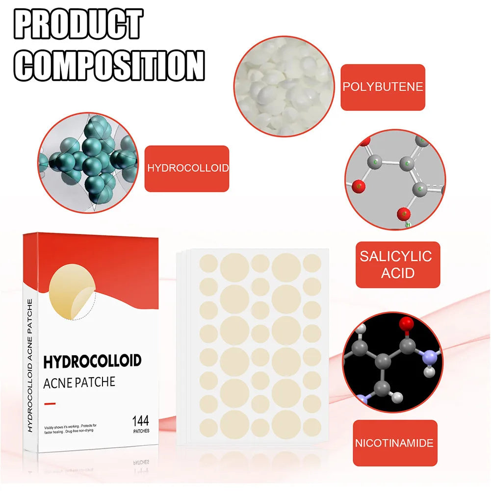 144pcs/set Face Skin Care Acne Pimple Patch 2 Sizes
Invisible Professional Healing Absorbing Spot Sticker