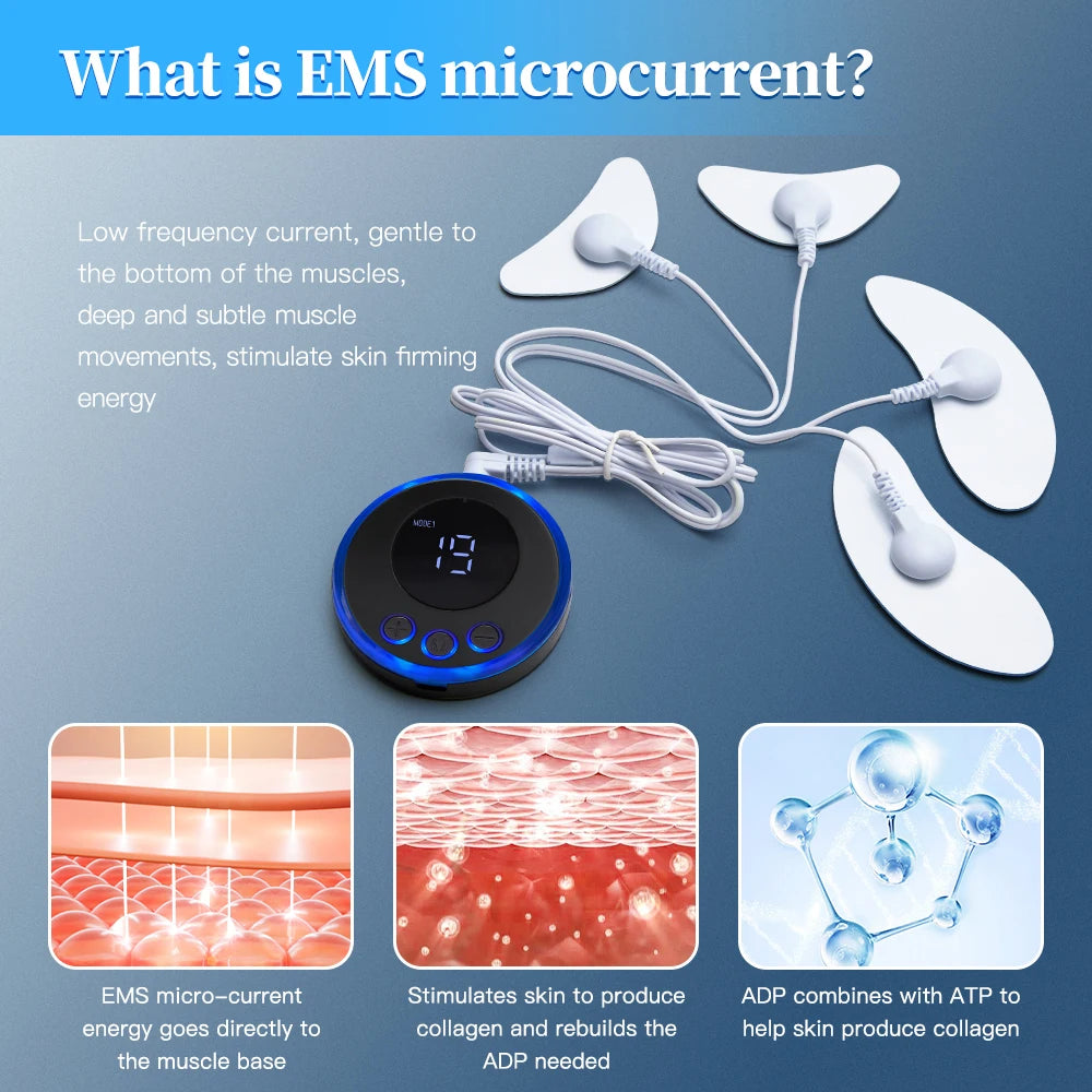 EMS Face Lifting Massage Microcurrent, Face Anti Wrinkle Skin Tighten Face Massage