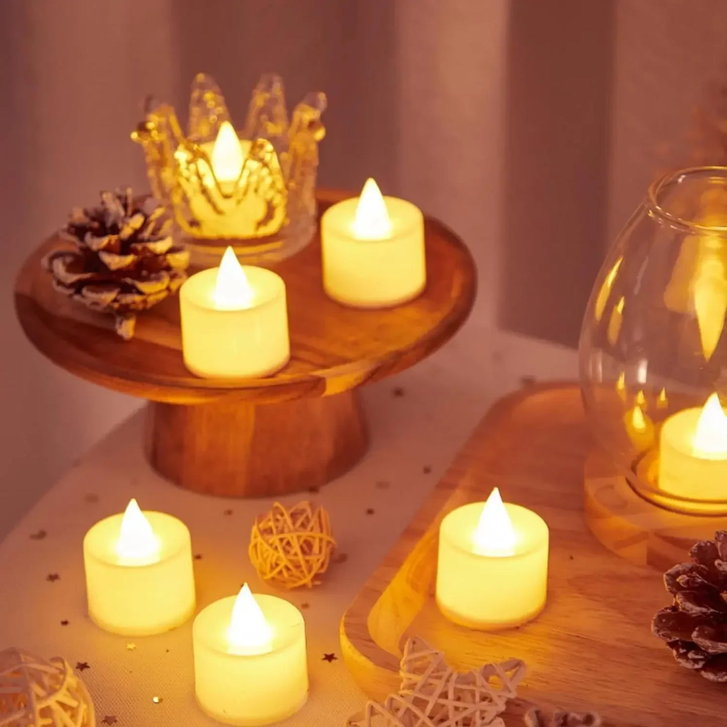 LED Tea Light Candles, Flameless Candles, Battery Electric Candles,