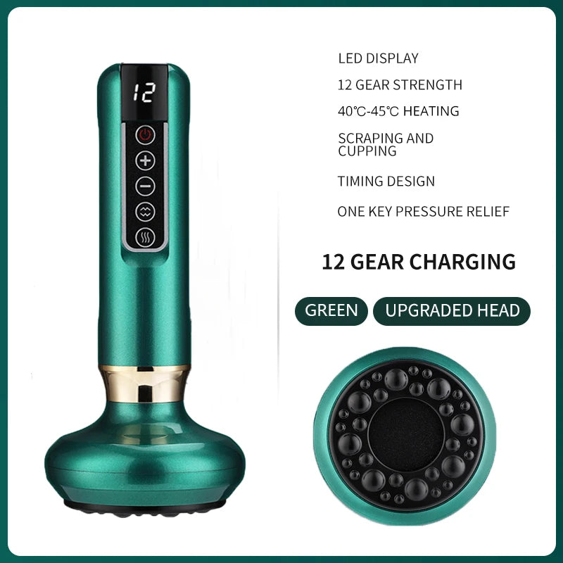 Electric Cupping Massager Vacuum Suction Cup
GuaSha Anti Cellulite Beauty Health Scraping Infrared Heat Slimming Massage Therapy