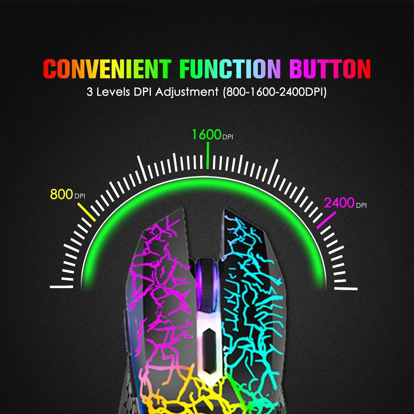 Wireless Gaming Keyboard and Mouse Comb
,Rainbow Backlit Rechargeable 3800mAh Battery,
87 Keys Mechanical Feel Keyboard