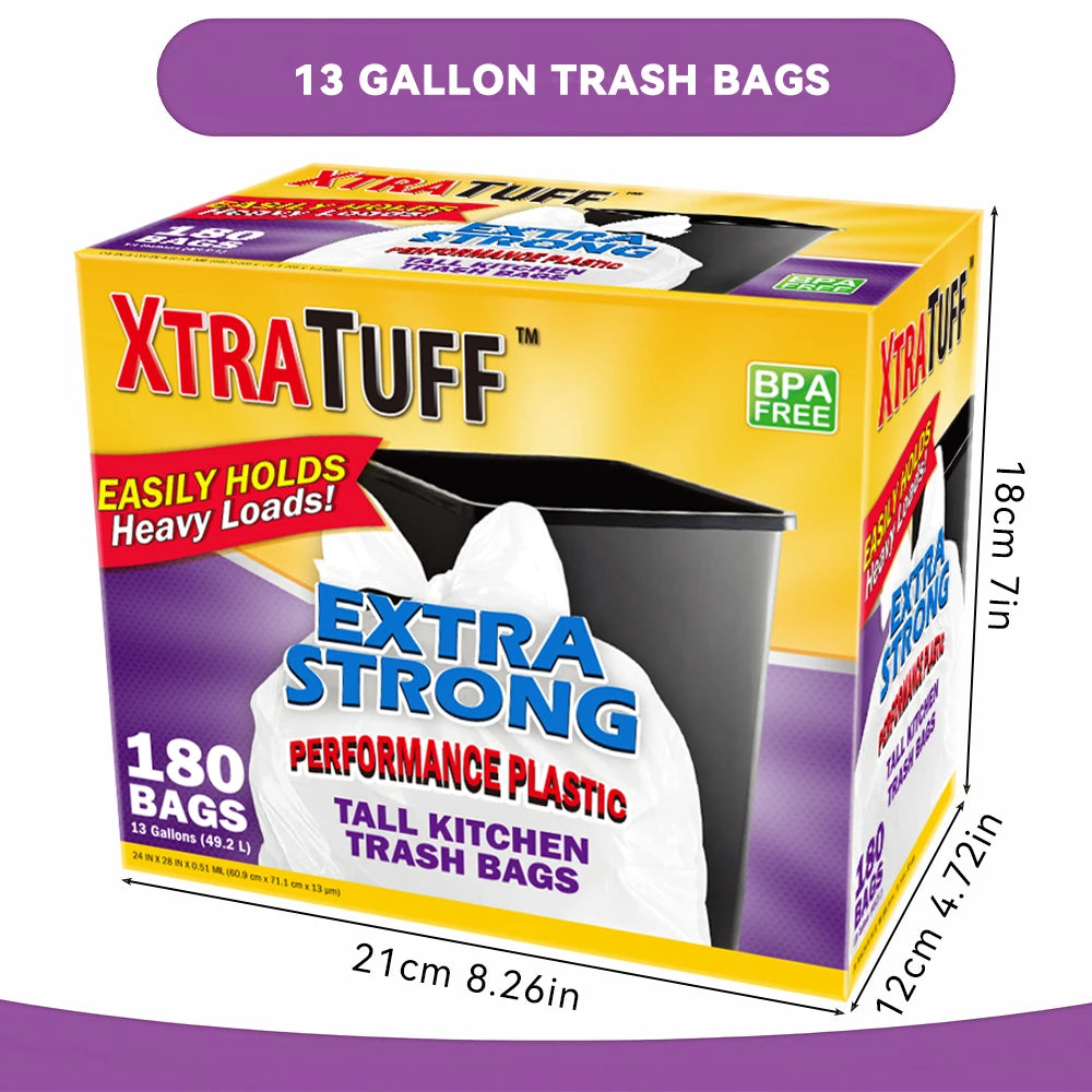 Xtratuff Trash Bags 13 Gallon Flap Ties