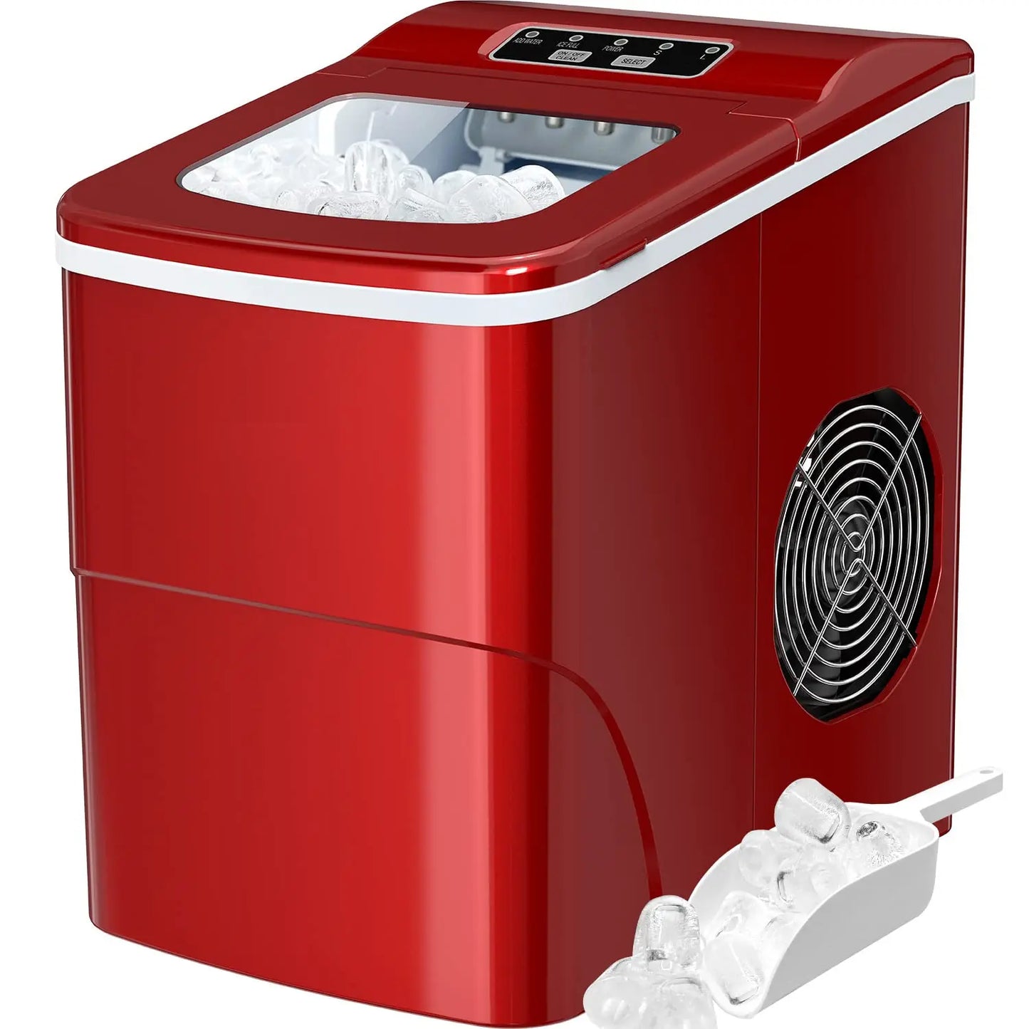 Ice Maker Countertop, Pebble Ice MakerOne-Click Operation with Self-Cleaning