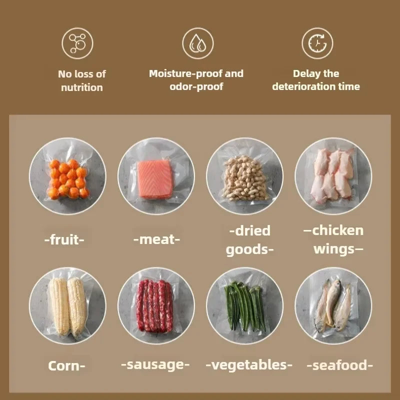 Food Sealing Portable Home Vacuum Kitchen Helper 220V
Automatic Packaging Machine Food Vacuum Sealing Machine