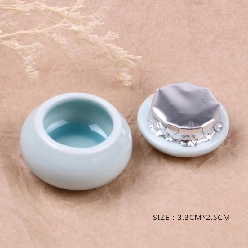 1PCS Japanese Style Nails Bowl With Lid Nail Art Acrylic Liquid Powder Beauty Disinfection Ceramics Manicure For Nails Salon