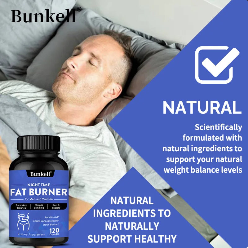 Nighttime Fat Burner - Helps Promote Metabolic Cleansing
Inhibits Fat Accumulation, and Appetite Control During Sleep