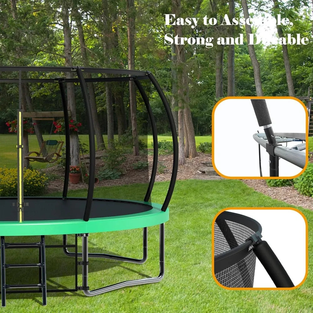 Trampoline with Basketball Hoop ,with Slide
