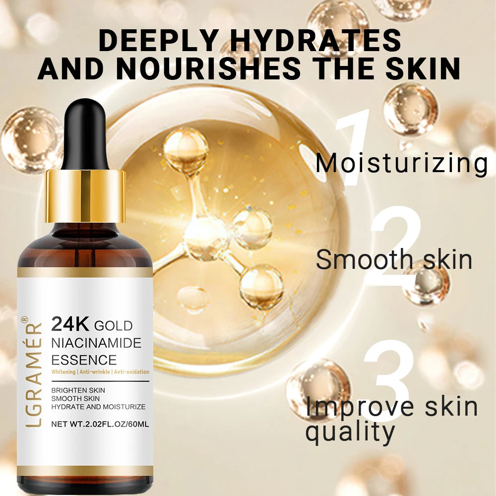 24k Gold Nicotinamide Hyaluronic Acid Anti-aging Facial Collagen Essence