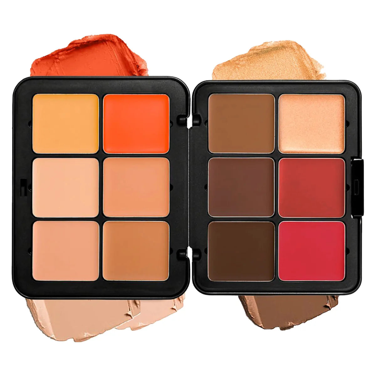 12-Color Iron Box Blusher Pallet Multi-Color Cream Blush Pallet Concealer
Contour and Highlighter Palette Makeup Blush Face
