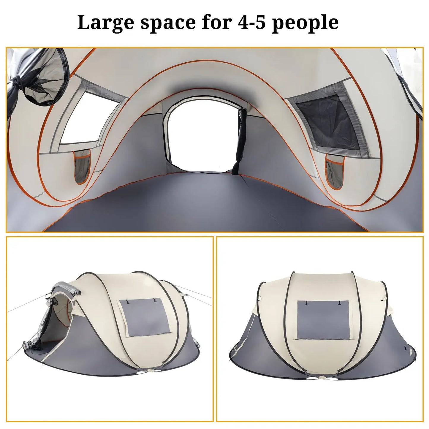 4-Person Pop-Up for camping Tent - Quick Setup