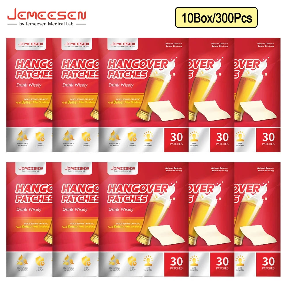 Party Recovery Patch, Hangover Relief Patch,
Fast Relief for Headaches, Body Aches & Mental Fatigue, Boost Of Alertness 30-Pack