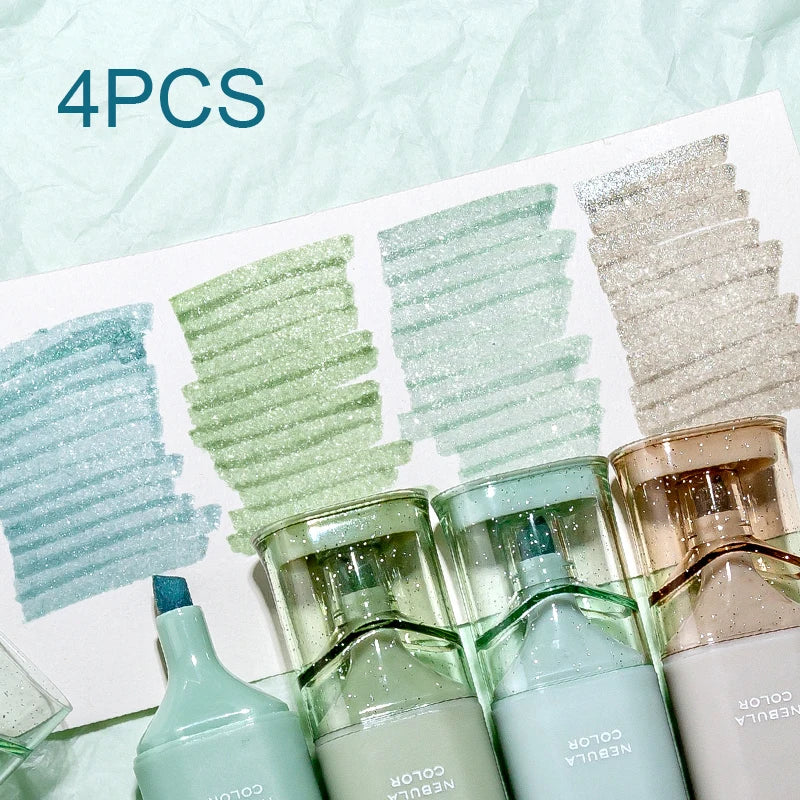 4pcs/Set Glitter Highlighters