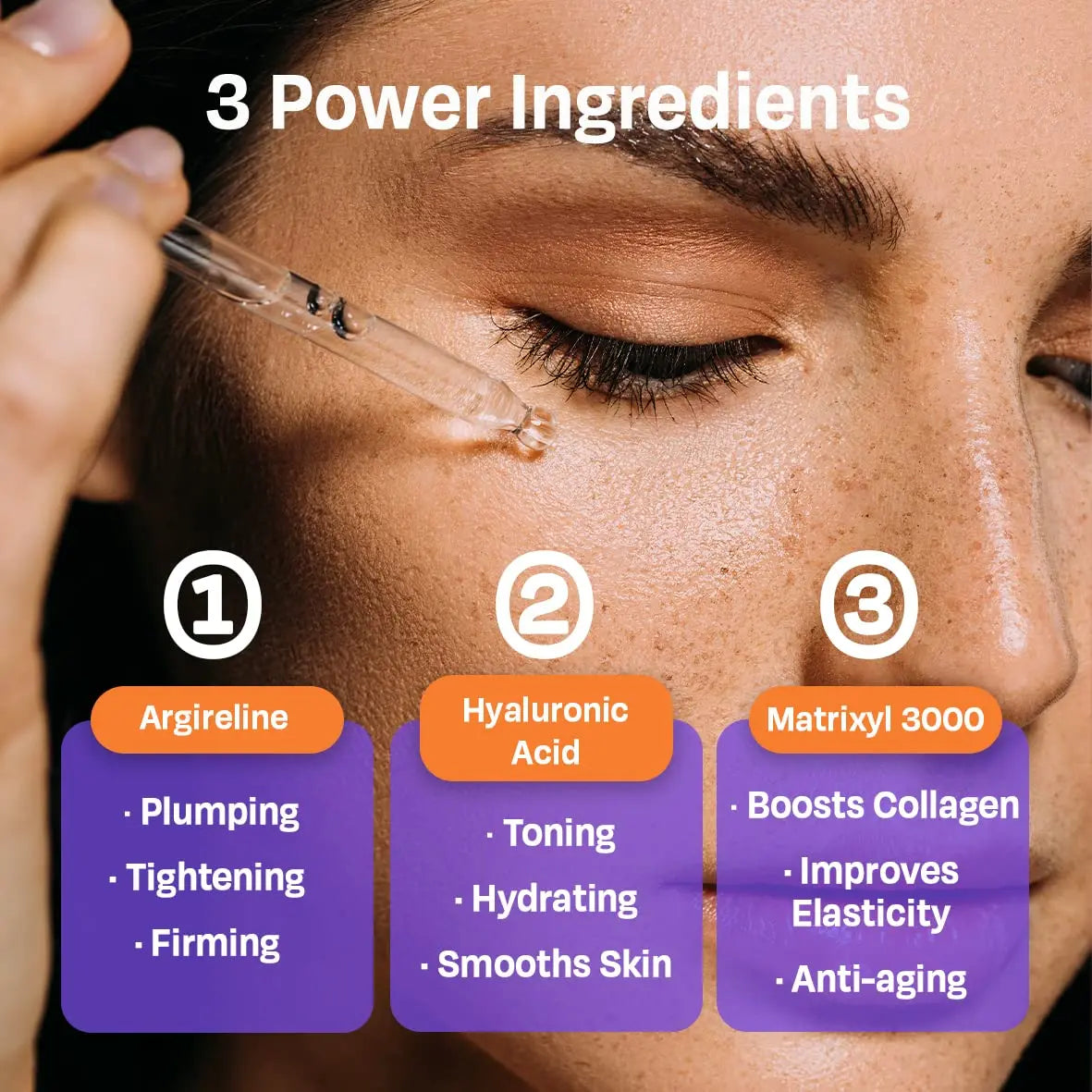 2pcs Matrixyl 3000 + Argireline + Hyaluronic Acid + Organic Vitamin C Serum for Face, Facial Skin Serum Skin Care Products