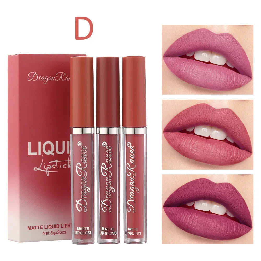Lipsticks Set Make Up For Women Beauty Cosmetics
Matte Lipsticks Waterproof Long lasting Liquid Lip Tint Stain