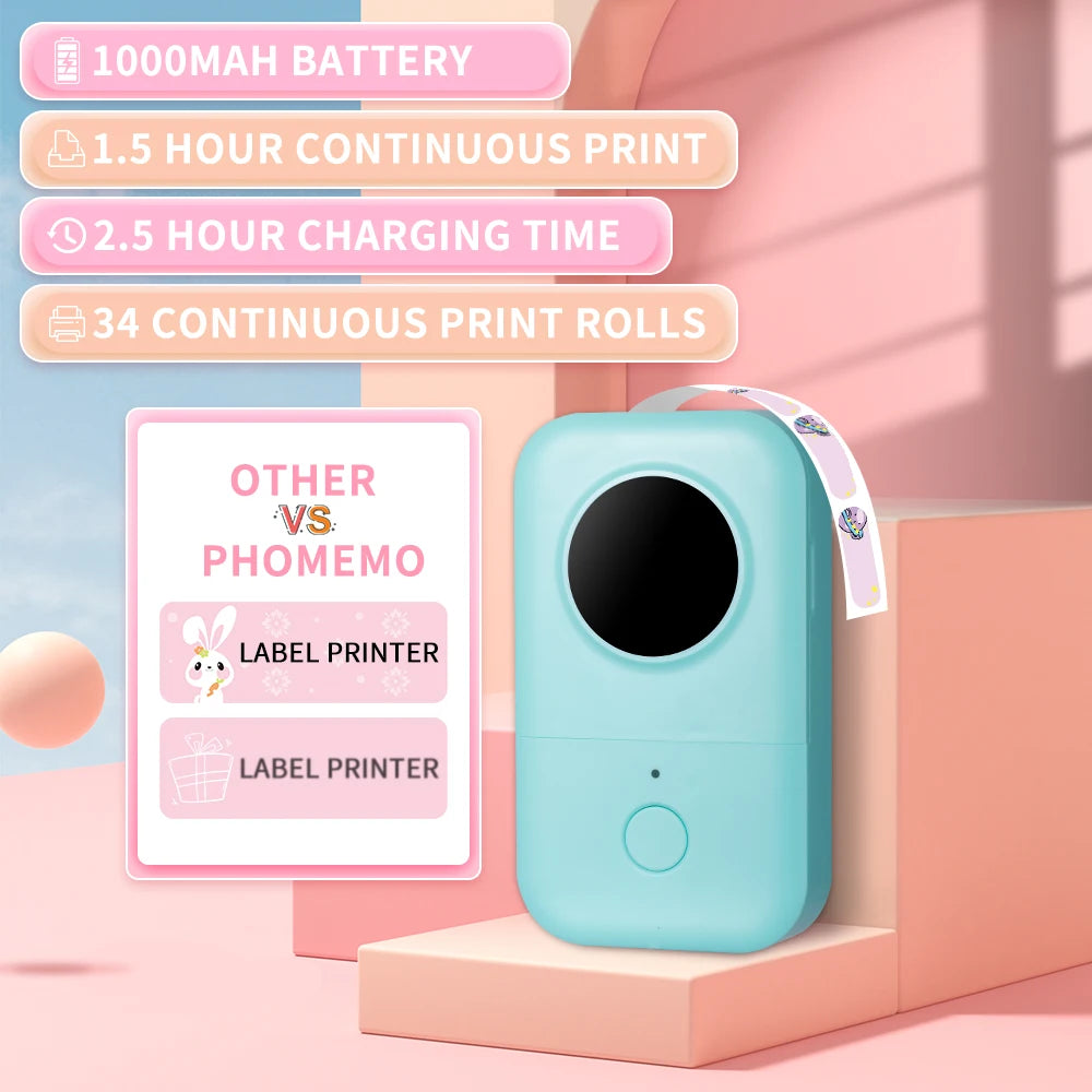 Label Printer Thermal Printing 15mm Stickers Thermal Labels
