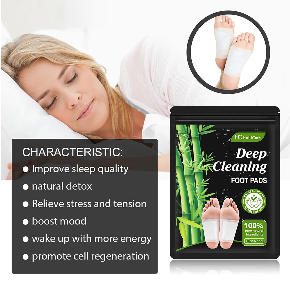 10pcs/Bag Foot Pads Detoxifying All-natural Bamboo Foot
Detoxifying Deep Cleansing Improve Sleep Relaxation Relief Stress