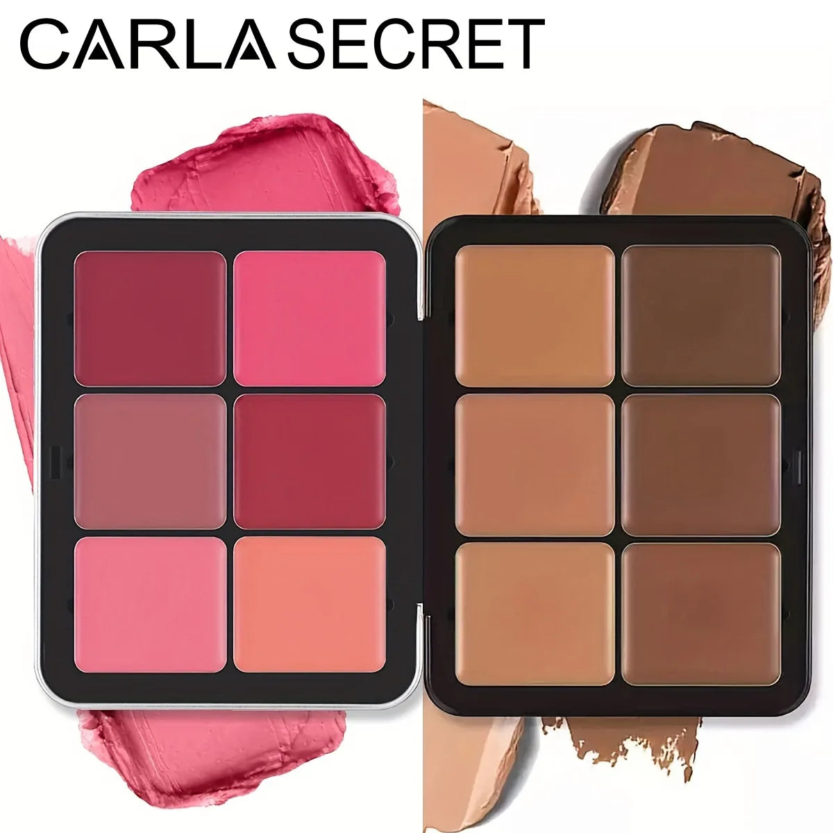 12-Color Iron Box Blusher Pallet Multi-Color Cream Blush Pallet Concealer
Contour and Highlighter Palette Makeup Blush Face