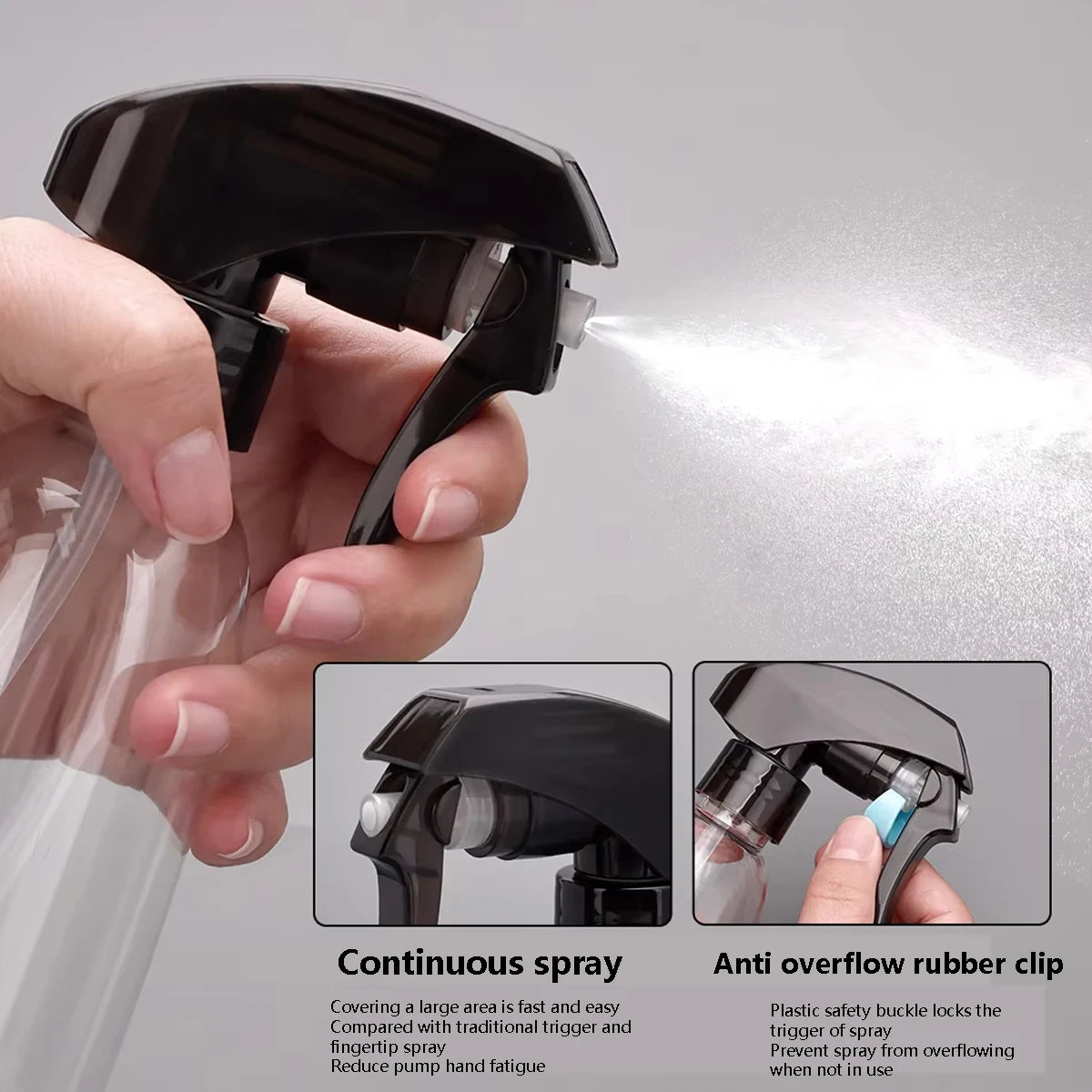 Salon Hairdressing Spray Bottle Plastic Refillable Fine Mist Water Sprayer 