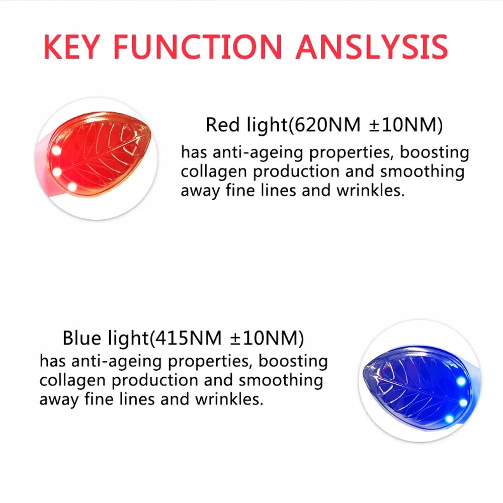 EMS Microcurrent Face Lifting Massager Eye Facial Vibrating
Massage Device Red Blue LED Light Anti Wrinkle Galvanic Machine