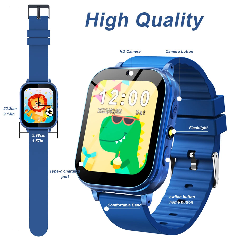 Smart Watch Kids with Puzzle games 300000 pix Camera
Video MP3 music playback for children aged 3 to 12