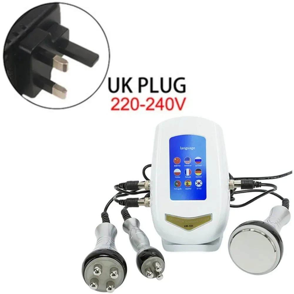 3in1 40K Cavitation Ultrasonic Weight Loss Lifting Wrinkle Firming Skin Slimming Body Massage Shaping Beauty Instrument