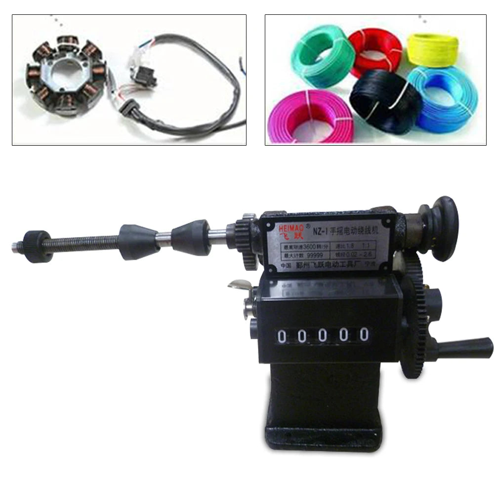Manual Coil Winder with Counter 0-99999, High Quality Dual Purpose