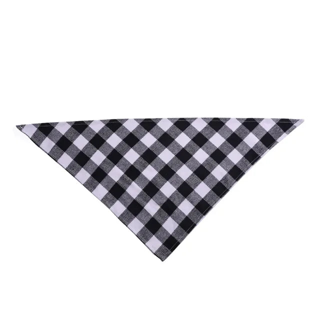 Personalized Plaid Dog Bandana Custom Name Dog Bandana