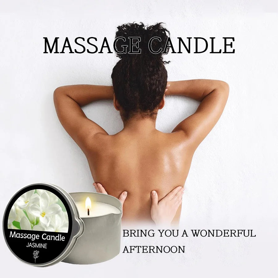 Massage Candle -Essential Oil- Six different scents , 1oz/2oz Melts into Warm Massage Oil -
Sensual Massage Candle, Pour Spout