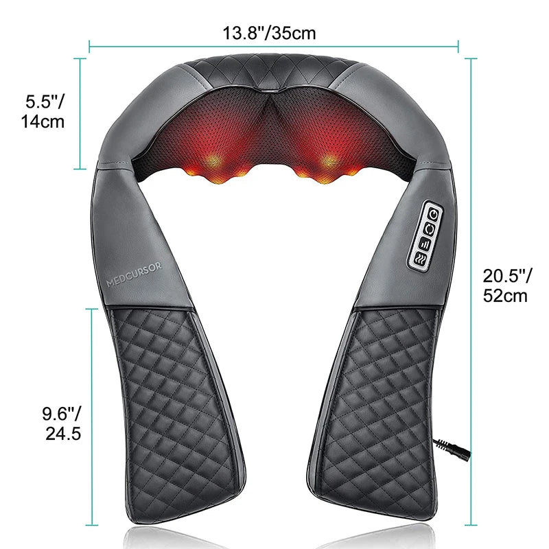 Electric Neck And Back Massager Neck And Shoulder
Kneading Massage Pillow Neck Cervical Back Massage Shawl