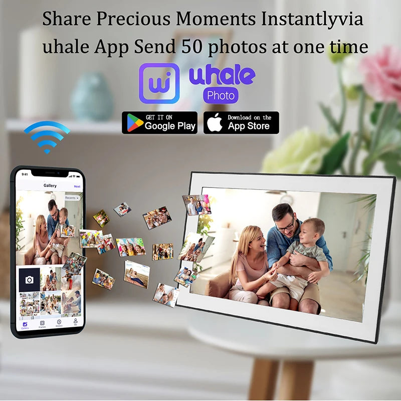 15.6 inch built in 32GB WiFi Large touch ips digital photo frame
1920*1080 WiFi Smart Frame Share Photos and Videos via frameo