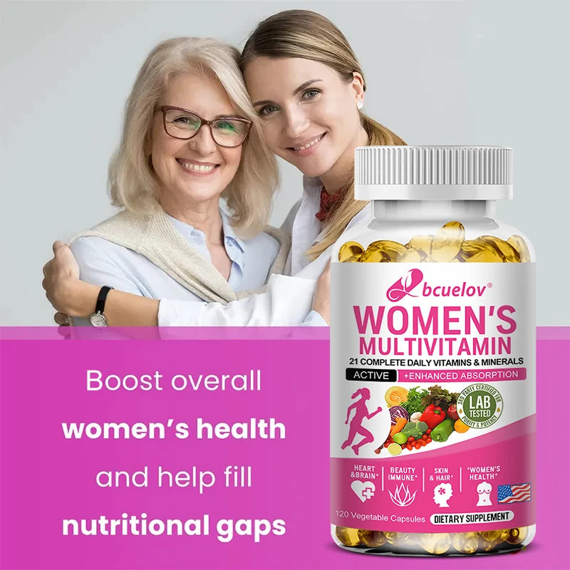 Multivitamin - Improves Nutrient Absorption, Heart Health,
Natural Energy Support, Whole Food Supplement, Non-GMO, Gluten Free