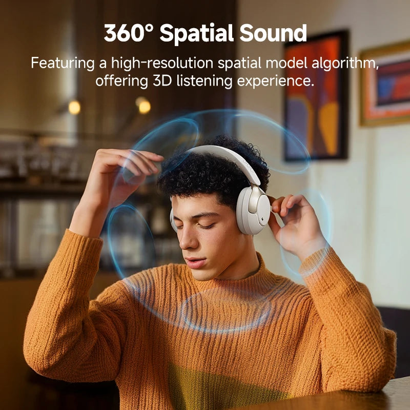 Pro ANC Wireless Headphone 50dB Noise Canceling Hi-Res Spatial Audio Earphone with LDAC Bluetooth 5.4 Over Ear Headset