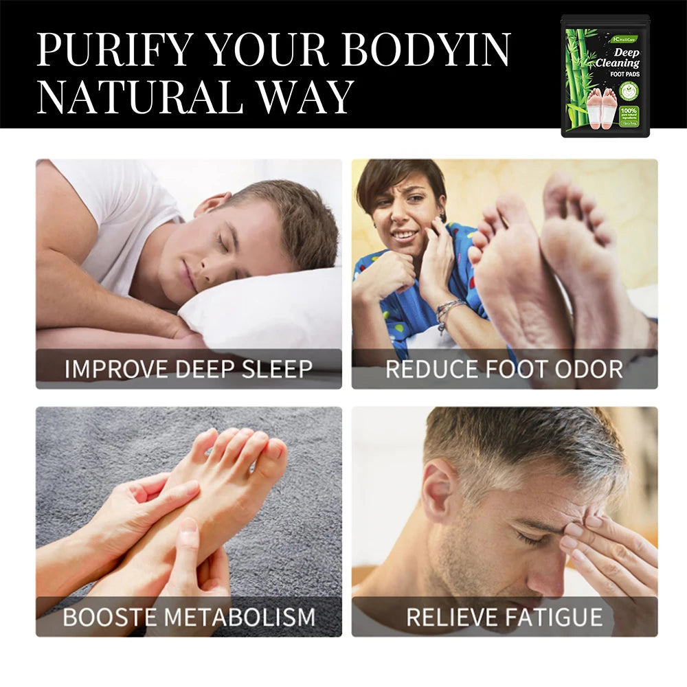10pcs/Bag Foot Pads Detoxifying All-natural Bamboo Foot
Detoxifying Deep Cleansing Improve Sleep Relaxation Relief Stress
