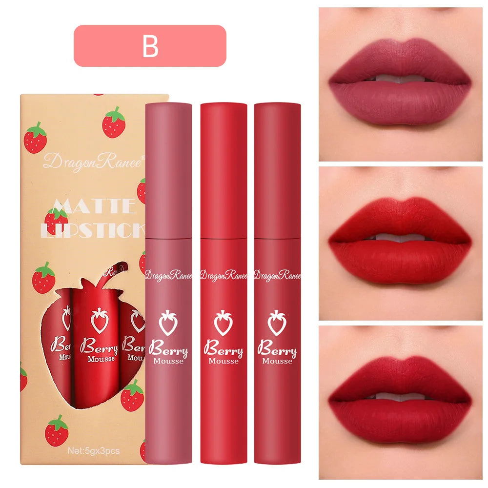 Lipsticks Set Make Up For Women Beauty Cosmetics
Matte Lipsticks Waterproof Long lasting Liquid Lip Tint Stain