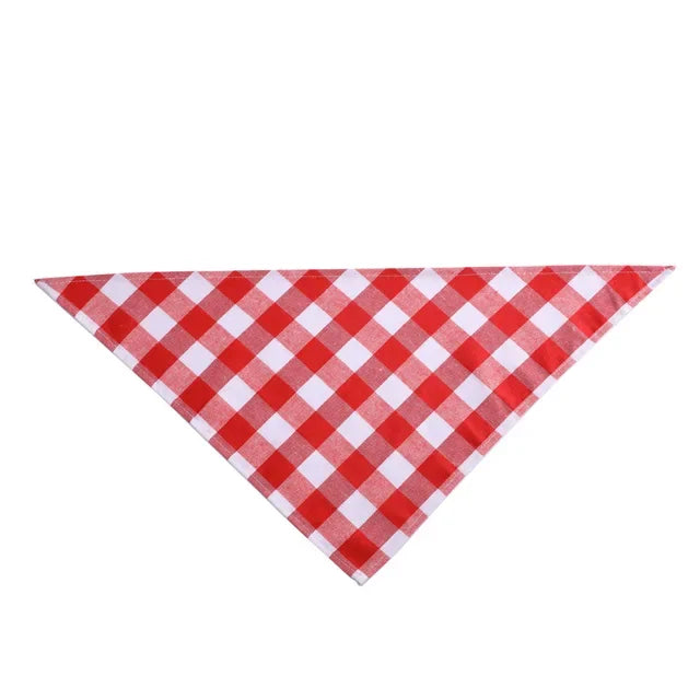 Personalized Plaid Dog Bandana Custom Name Dog Bandana