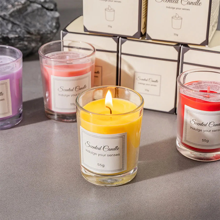 Aromatherapy Candle Premium Gift Box Glass
Handmade Soy Wax Smokeless Creative Aromatherapy Candle