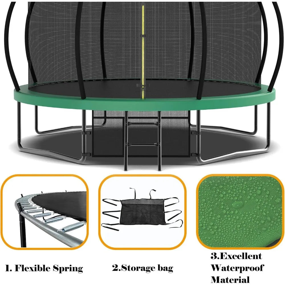 Trampoline with Basketball Hoop ,with Slide