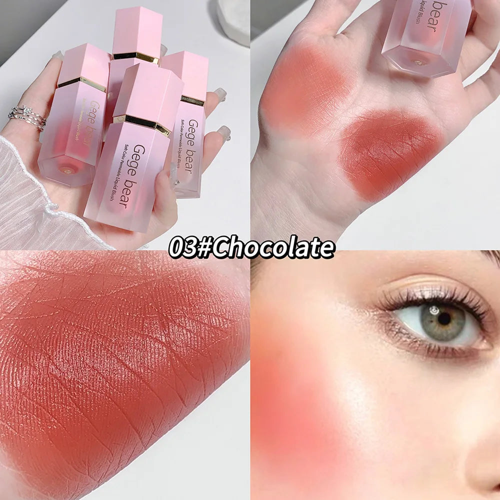 Gege Bear Blush Cream 6 Colors
Smooth Velvet Matte Pink Blusher Natural Easy To Smudge