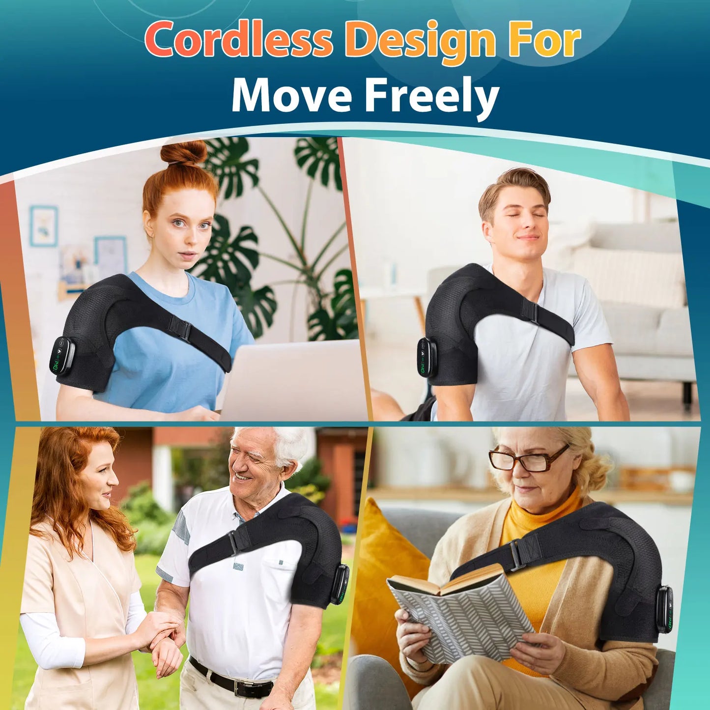 Electric Heating Pad Shoulder Vibration Massager Physiotherapy
Arthritis Joint Pain Relief Belt Elbow Support Brace Thermal Wrap