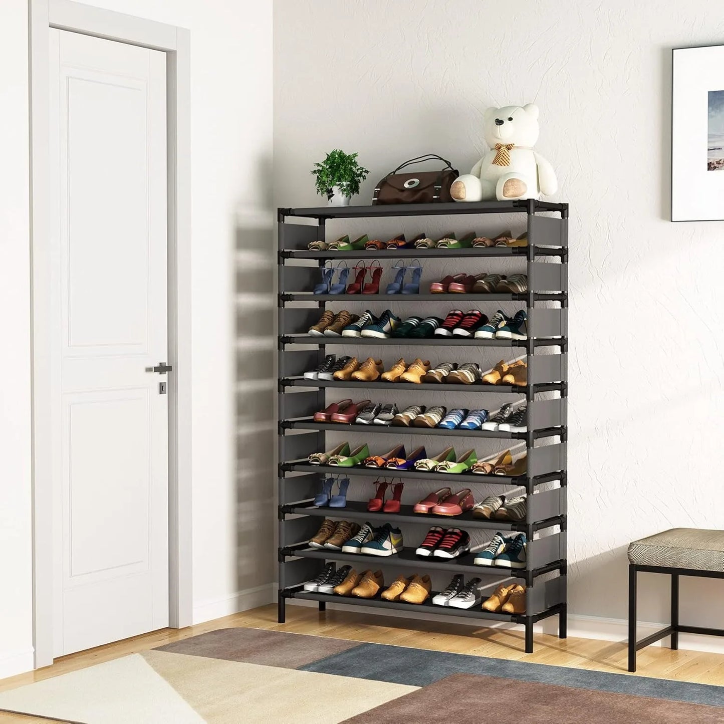 Multi-layer storage Large Capacity Organizer Shoe Shelf for 50 Pair, Versatile usage