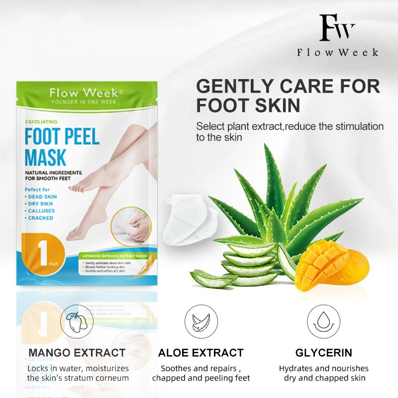 Foot Peel Mask, Exfoliating Peel Off Calluses Dead Skin Callus Remover Dry Cracked Feet,
Baby Soft Smooth Touch Feet Skin