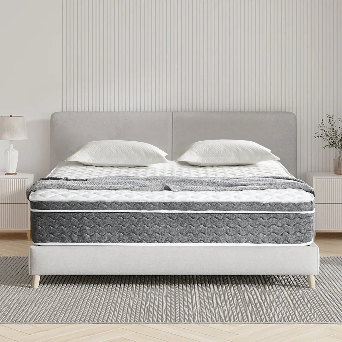 10/12/14 Inch Queen Size Mattress Hybrid Mattress,Fiberglass Free,
Medium Feel,Motion Isolation,Certified Safe,Mattress in A Box