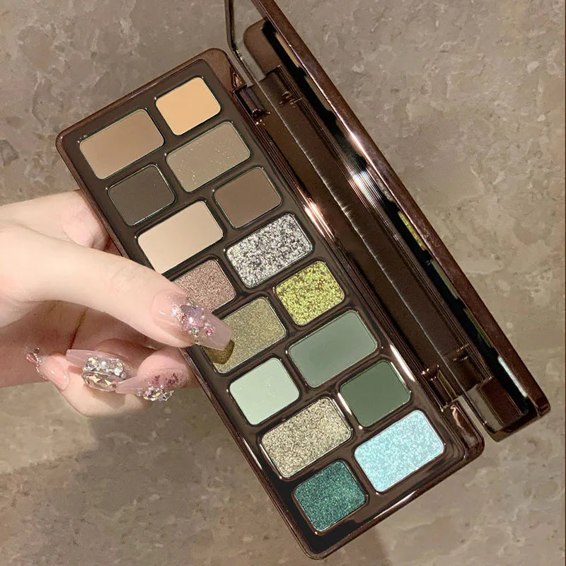 16 Color Green Pearl Eyeshadow Makeup Palette Waterproof
Lasting Diamond Glitter Eyeshadow Sparkling Crystal