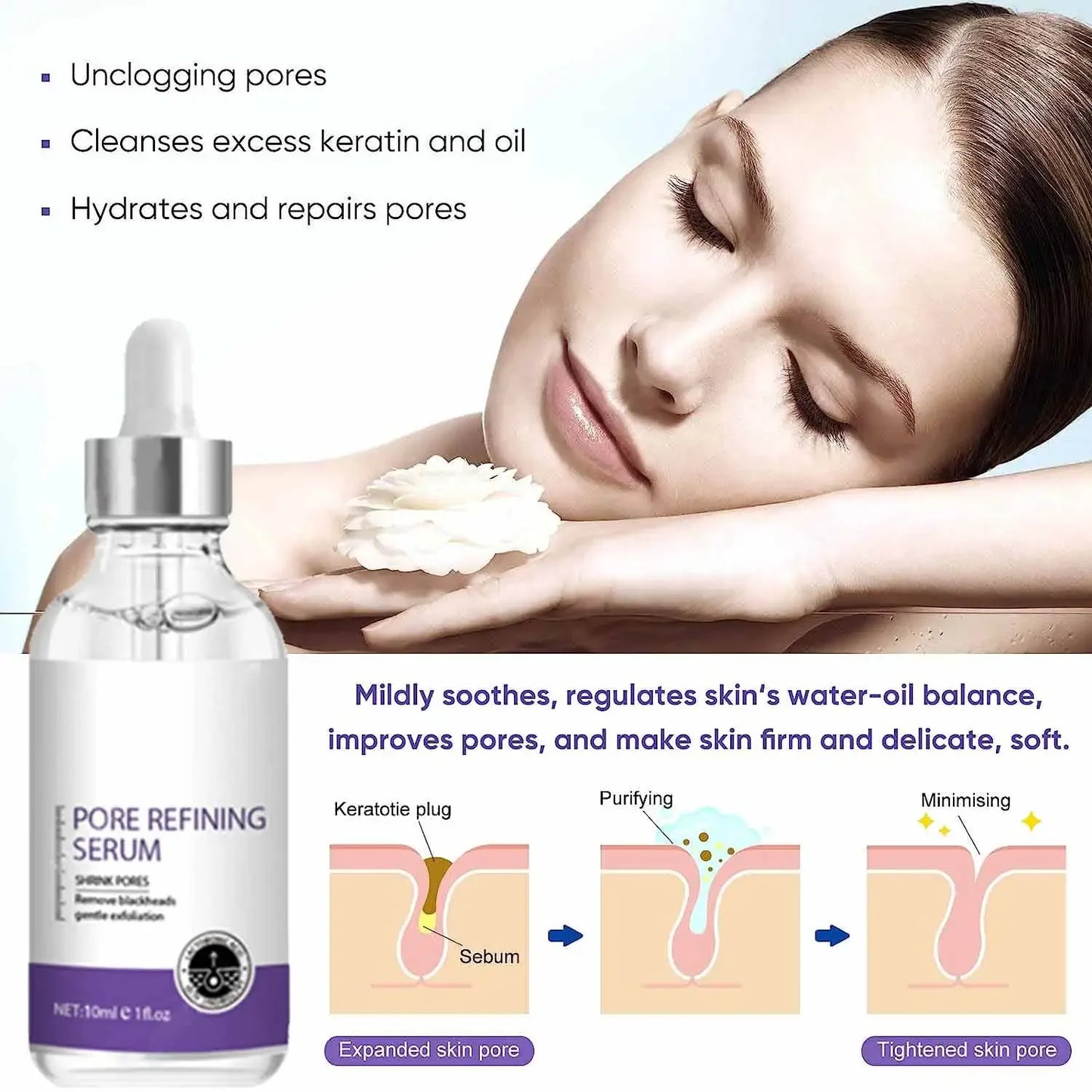 Face Removing Large Pores Tightening Repairing Facial Pore Minimizing Firm skin