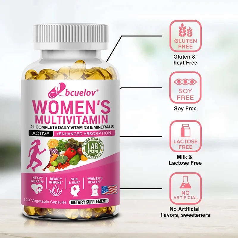 Multivitamin - Improves Nutrient Absorption, Heart Health,
Natural Energy Support, Whole Food Supplement, Non-GMO, Gluten Free