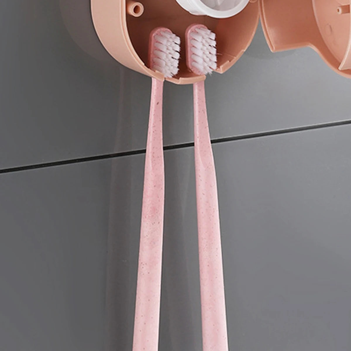 Automatic Toothpaste Dispenser Adhesive Toothpaste Holder with Toothpaste Organizer