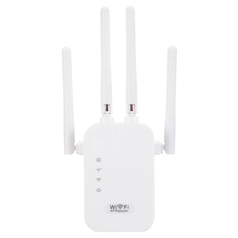 1200Mbps Wireless WiFi Repeater with WAN/LAN Port Dual-Band 2.4GHz/5GHz
WiFi Extender 4 Antennas Wi-Fi Signal Booster